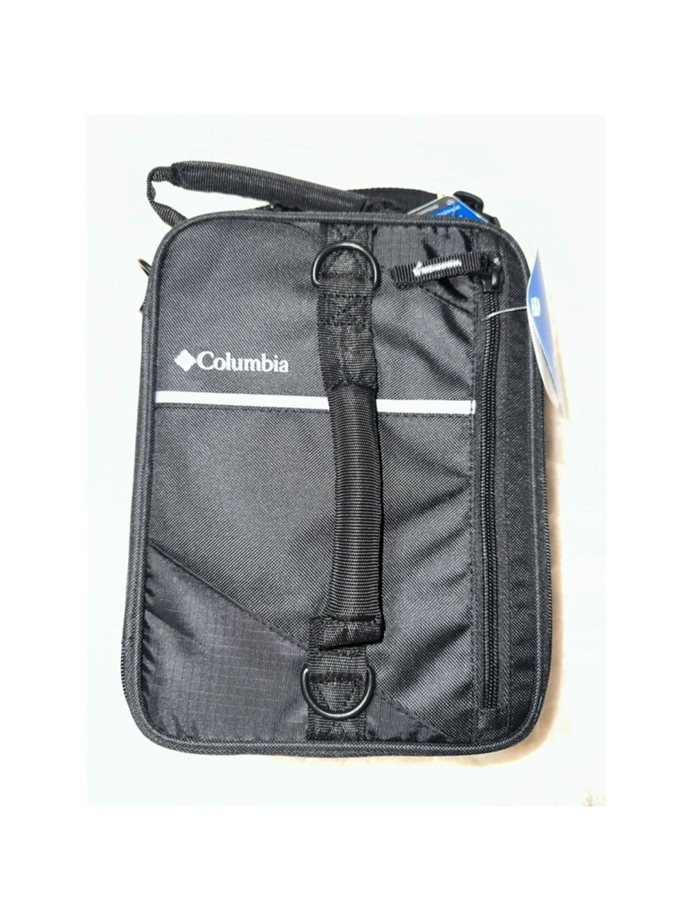 Columbia Black Expandable Thermal Insulated Microban Lunch Bag Crossbody Strap